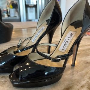 Jimmy Choo “Patent Mary Jane” Black Heels. Size 36